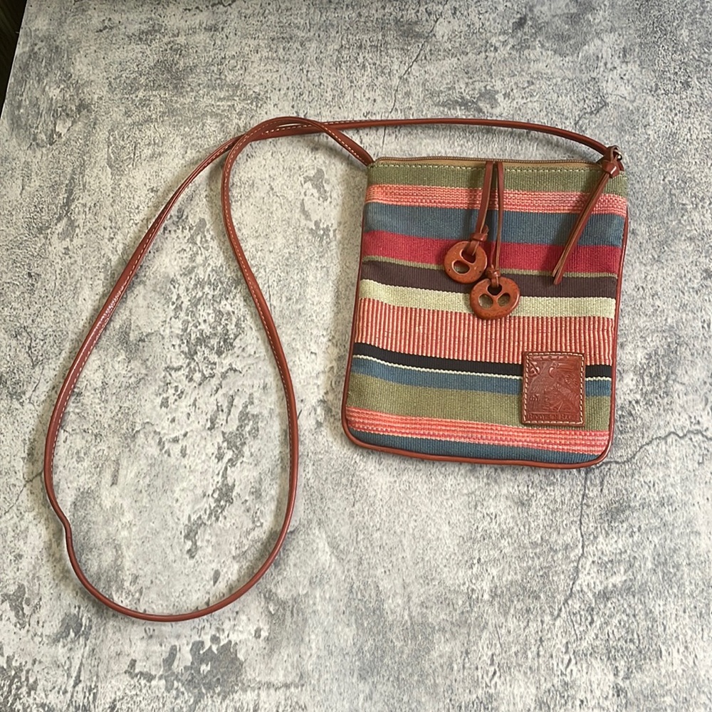Caribe Boots ‘N Bags Striped crossbody